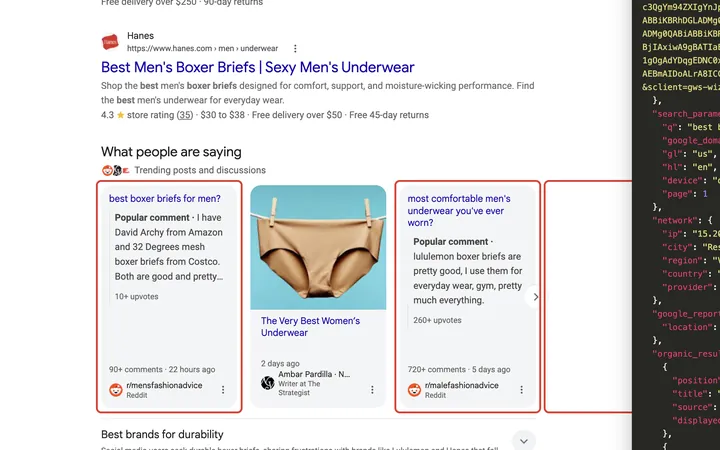Google results for best boxer briefs