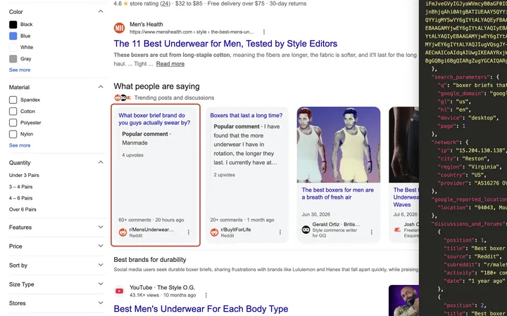 Google results for boxer briefs that last
